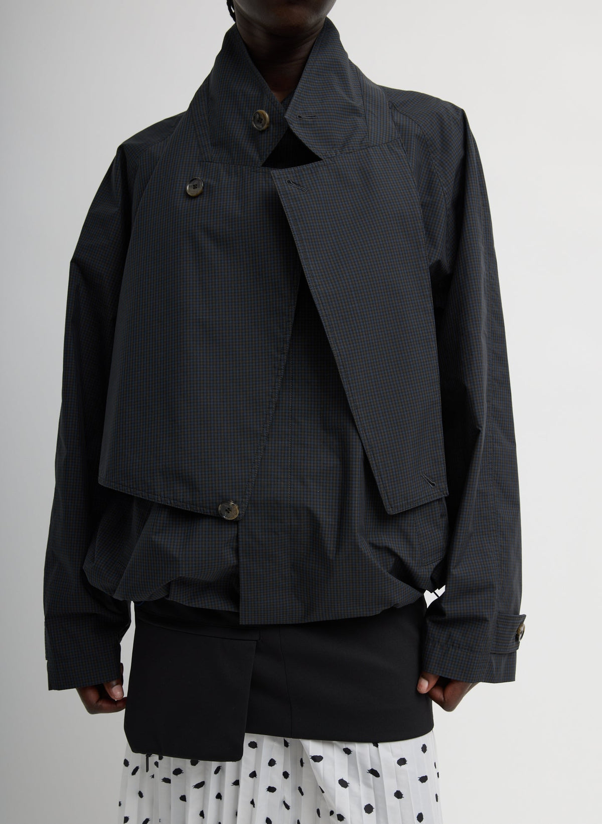 Charles Menswear Trench Anorak Navy Multi - Tibi
