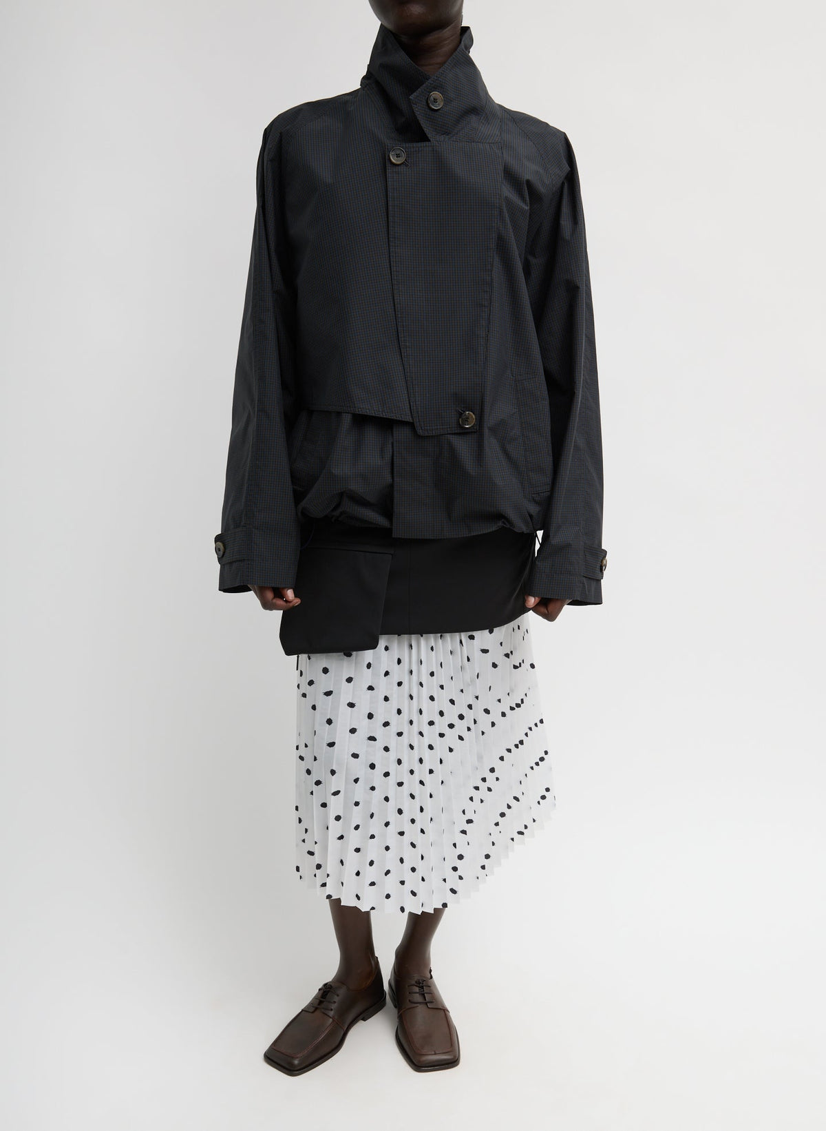 Charles Menswear Trench Anorak Navy Multi - Tibi