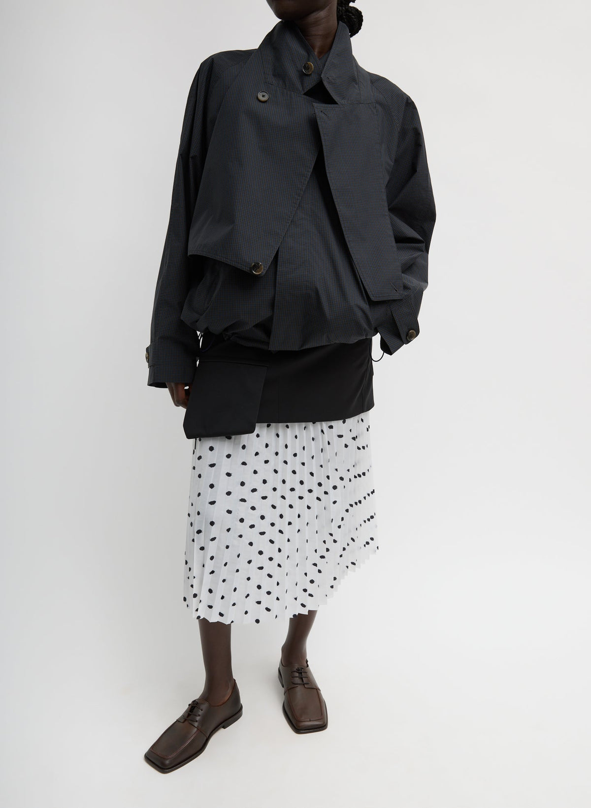 Charles Menswear Trench Anorak Navy Multi - Tibi