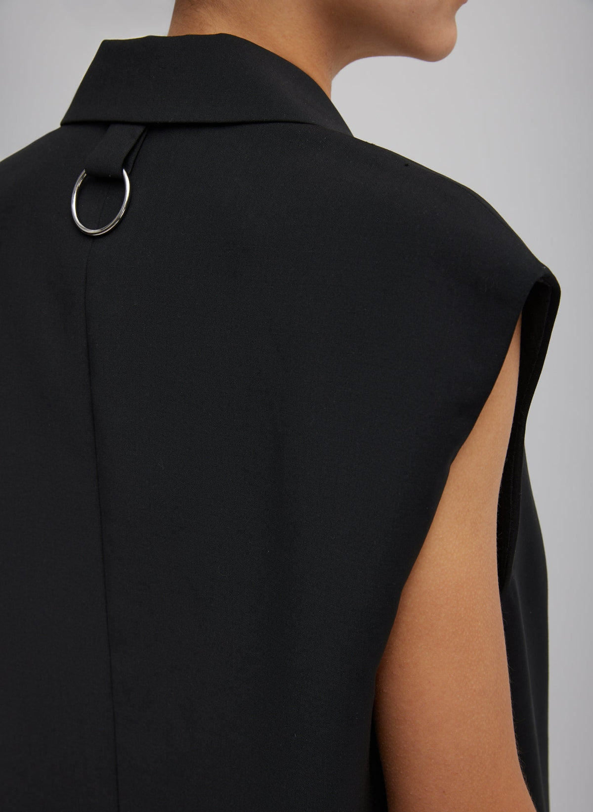 Tropical Wool Liam Vest Black - Tibi