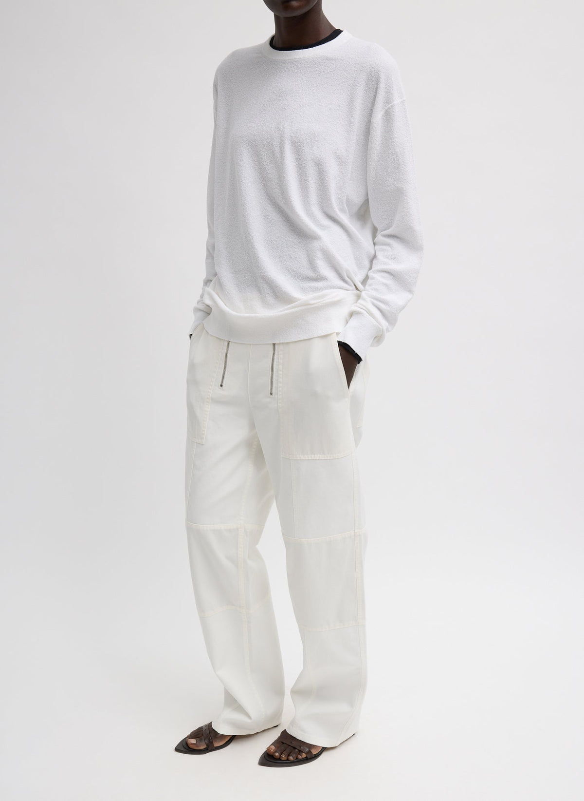 Sable Perfect Men's Pullover White - Tibi