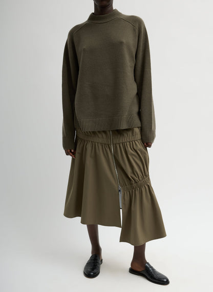 Cashmere Crewneck Oversized Pullover Sweater Dark Hazelnut - Tibi