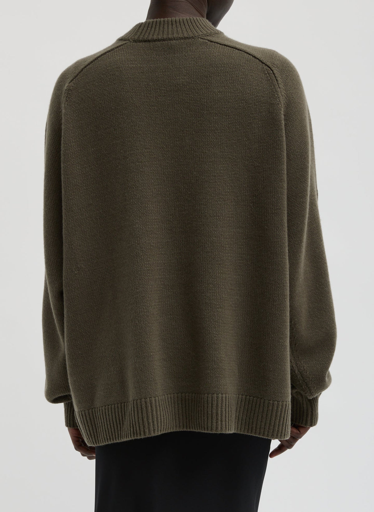 Cashmere Crewneck Oversized Pullover Sweater Dark Hazelnut - Tibi
