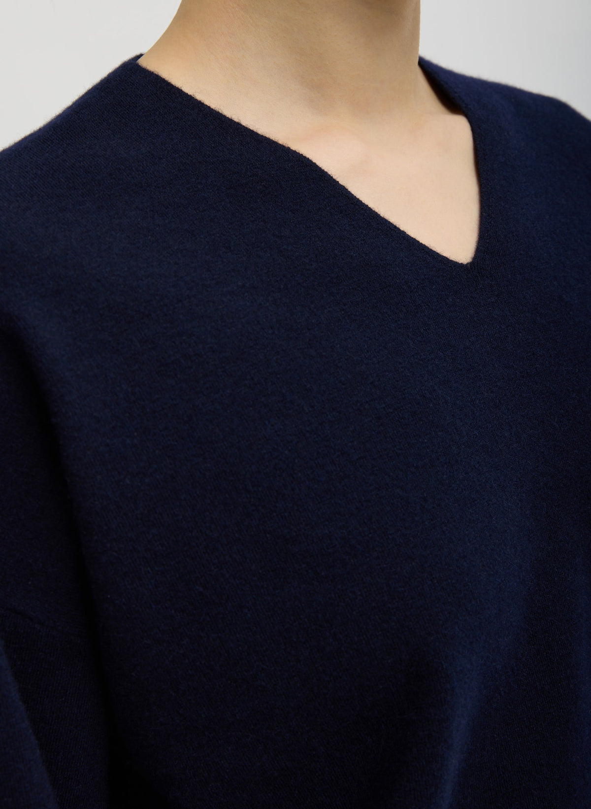 Double Faced Cashmere Oversized Easy Sweater Dark Navy - Tibi