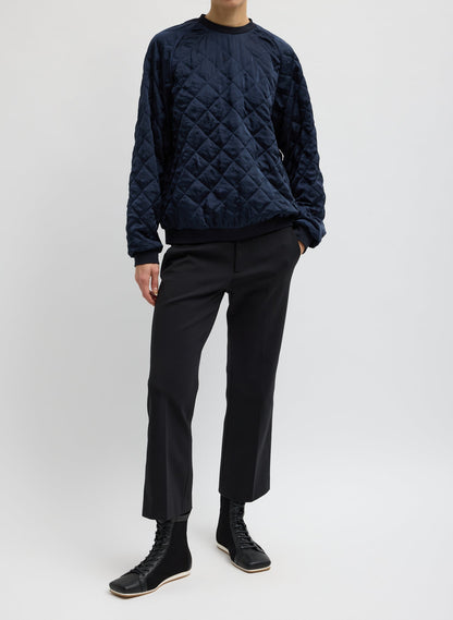 Cozy Quilting Sweatshirt Navy - Tibi