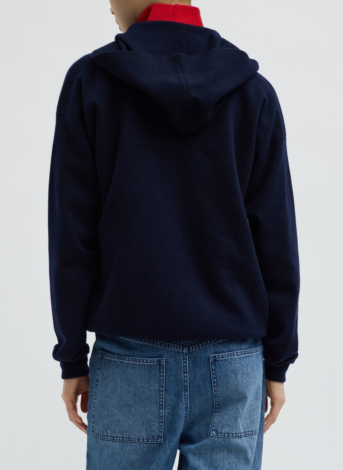 Double Faced Cashmere Hoodie Dark Navy - Tibi