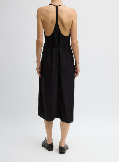 Summer Slip Wrap Dress Black - Tibi