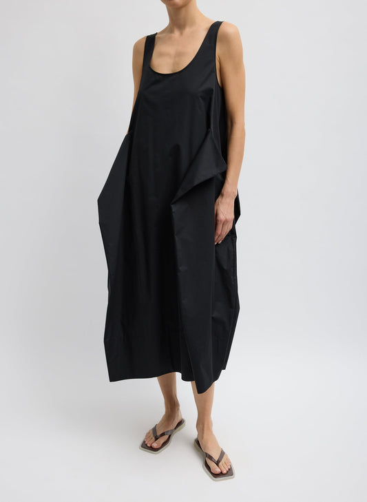 Eco Poplin Tank Dress Black - Tibi