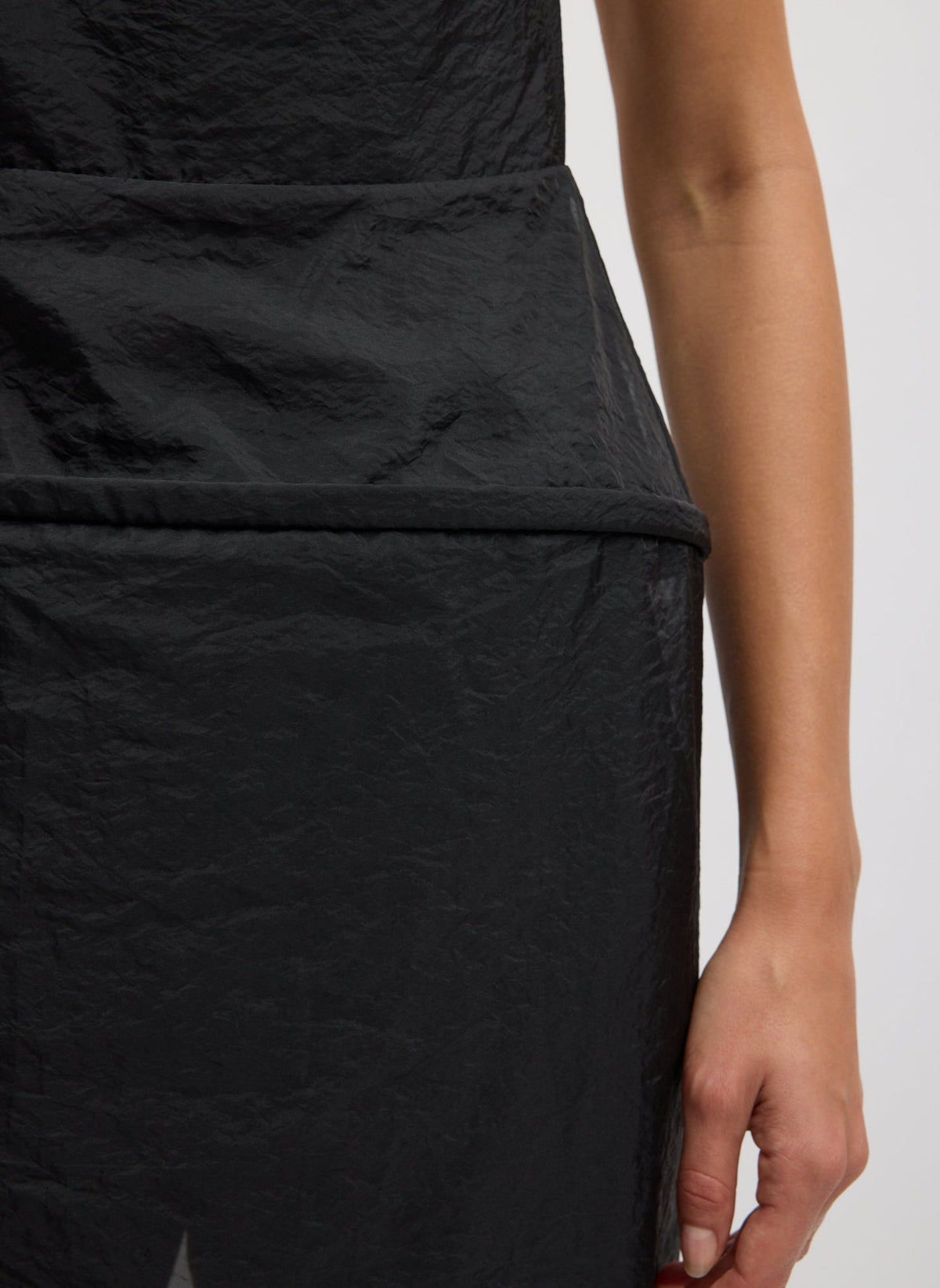 Chassis Hoop Strappy Dress Black - Tibi
