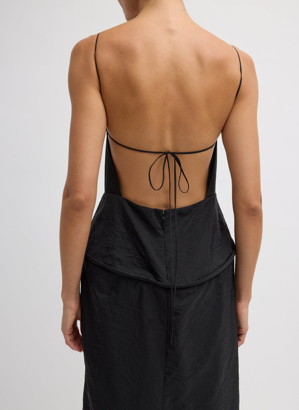 Chassis Hoop Strappy Dress Black - Tibi