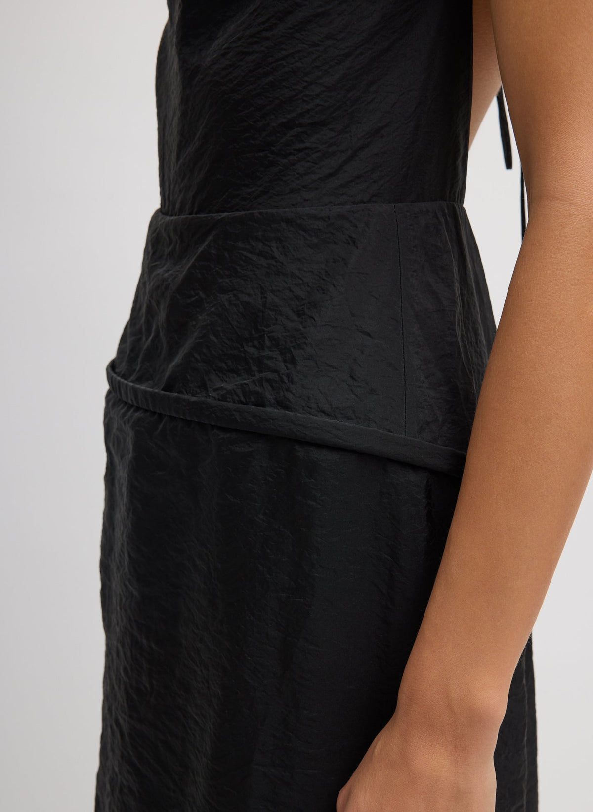 Chassis Hoop Strappy Dress Black - Tibi