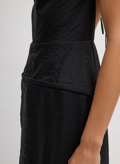 Chassis Hoop Strappy Dress Black - Tibi