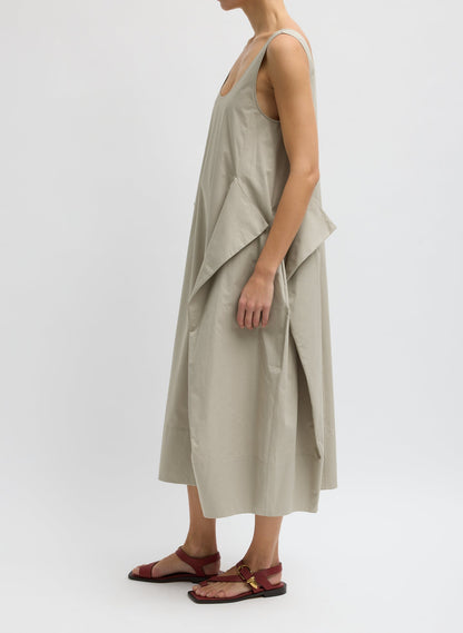 Eco Poplin Tank Dress Sandstone - Tibi