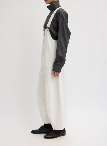 White Denim Jumpsuit White - Tibi