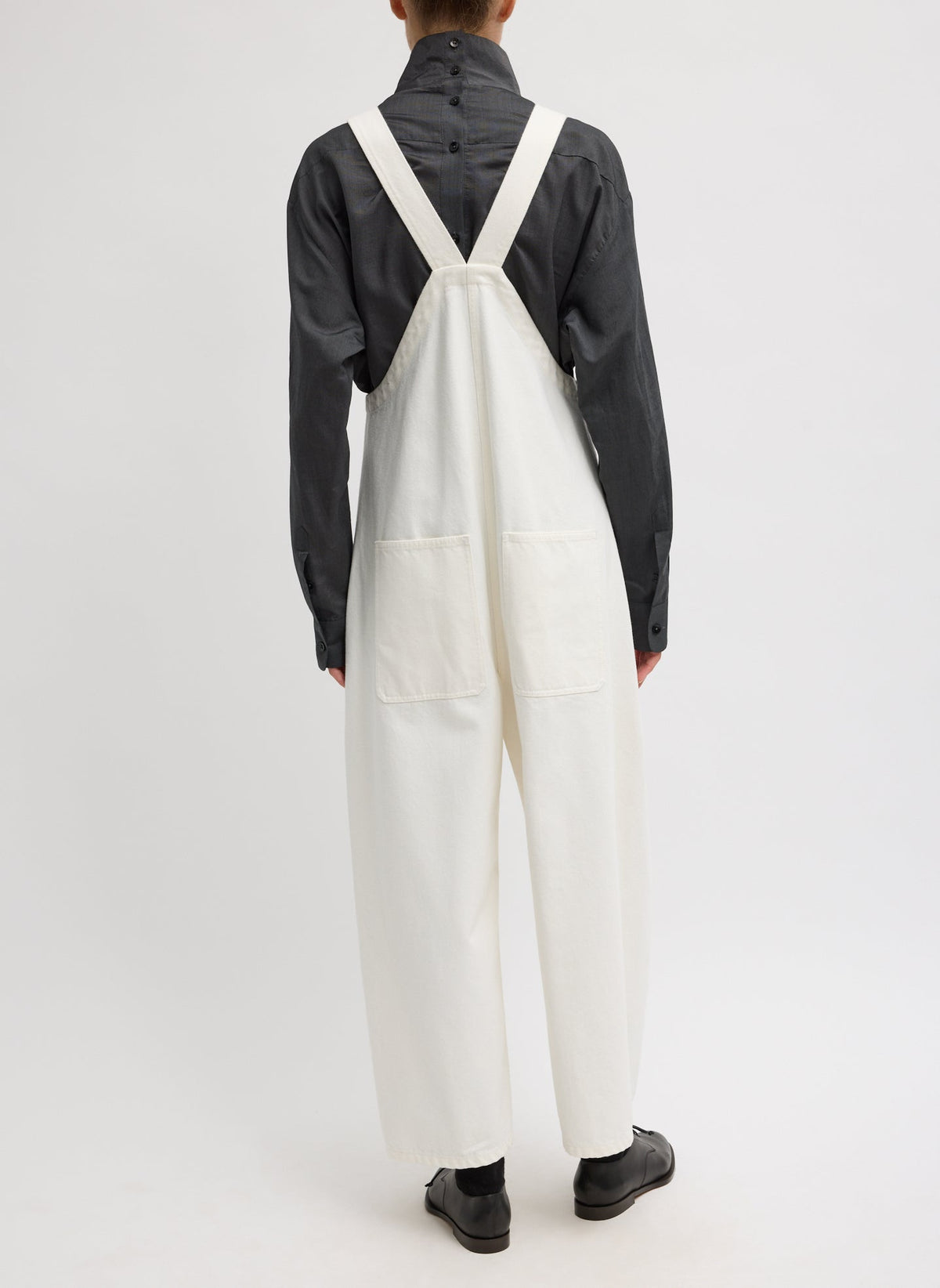 White Denim Jumpsuit White - Tibi
