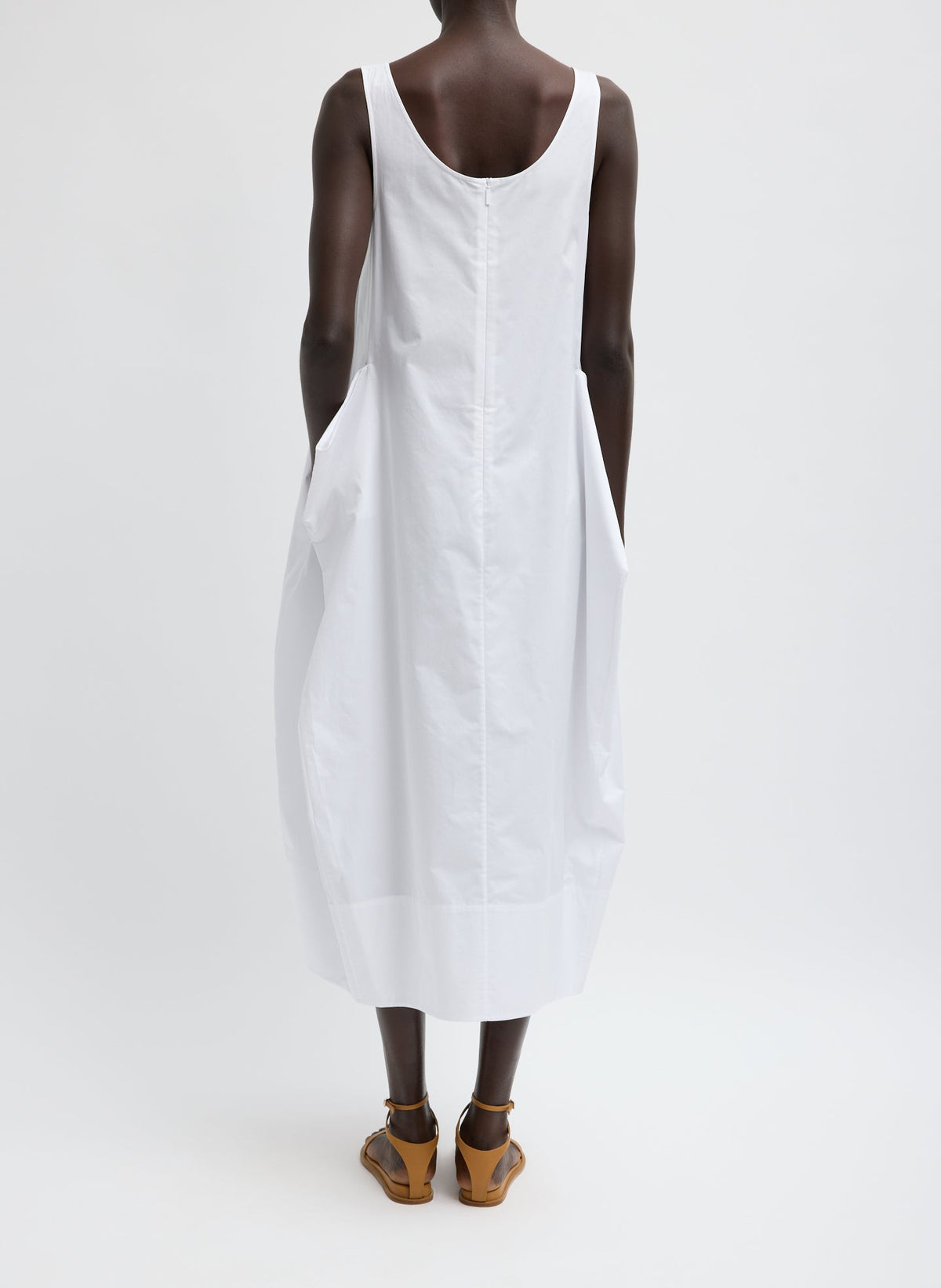 Eco Poplin Tank Dress White - Tibi