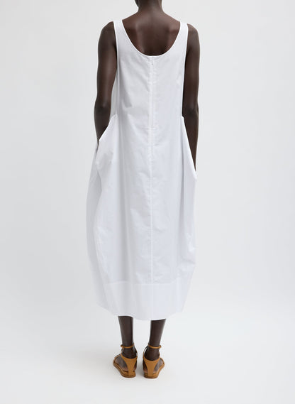 Eco Poplin Tank Dress White - Tibi
