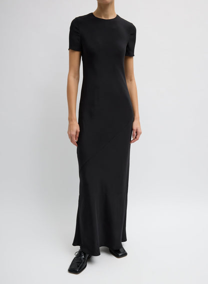 4-Ply Silk Bias Dress Black - Tibi