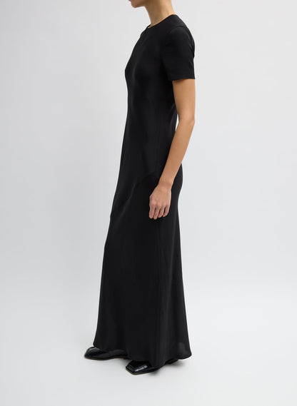 4-Ply Silk Bias Dress Black - Tibi