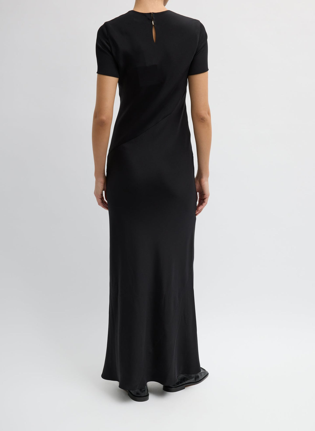 4-Ply Silk Bias Dress Black - Tibi