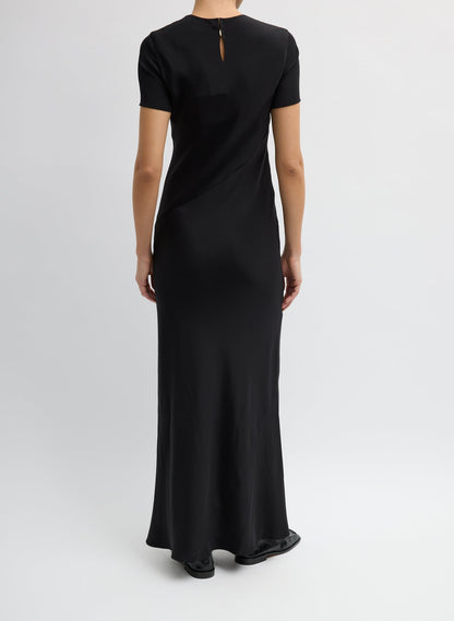 4-Ply Silk Bias Dress Black - Tibi