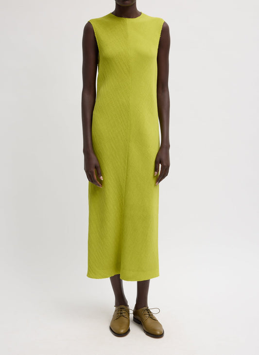 Viscose Plisse Sleeveless Bias Dress Pea Pod - Tibi