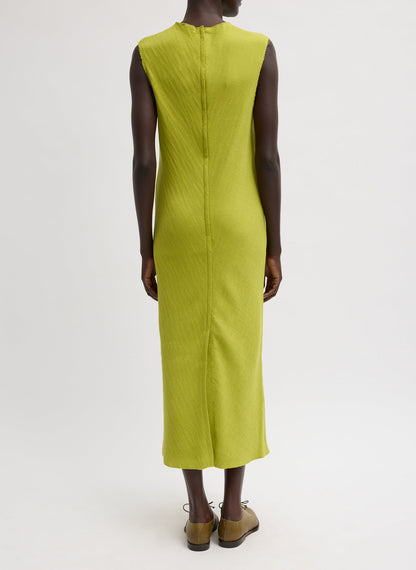 Viscose Plisse Sleeveless Bias Dress Pea Pod - Tibi