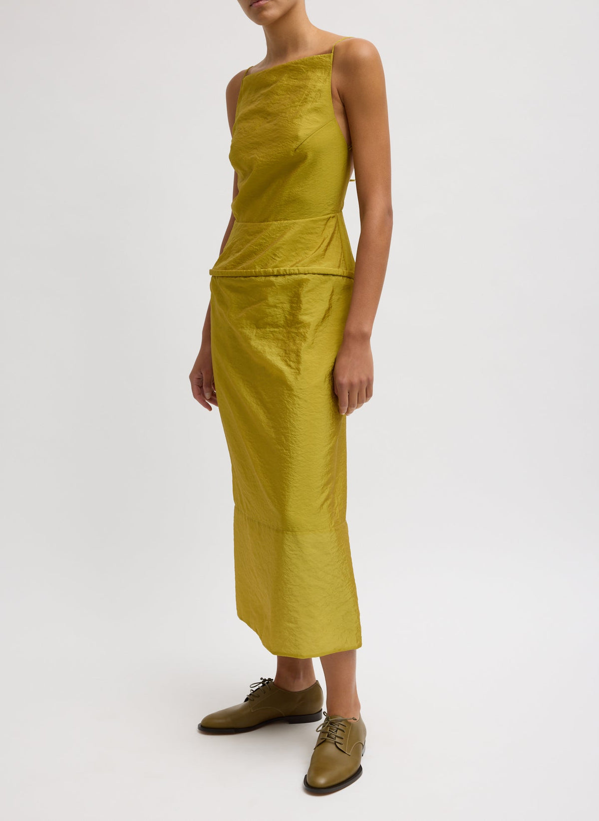 Chassis Hoop Strappy Dress Dijon - Tibi