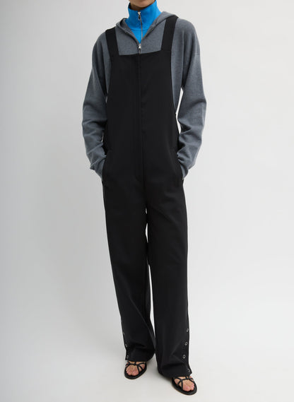 Compact Tech Knit Overalls Black - Tibi