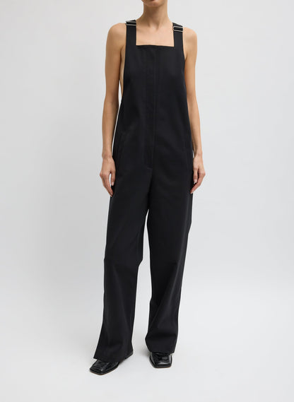 Compact Tech Knit Overalls Black - Tibi