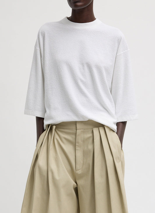 Sable Oversized Easy T-Shirt White - Tibi
