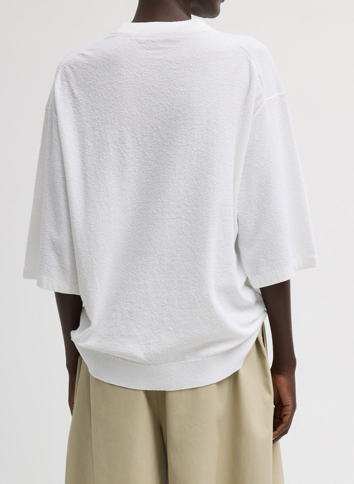 Sable Oversized Easy T-Shirt White - Tibi