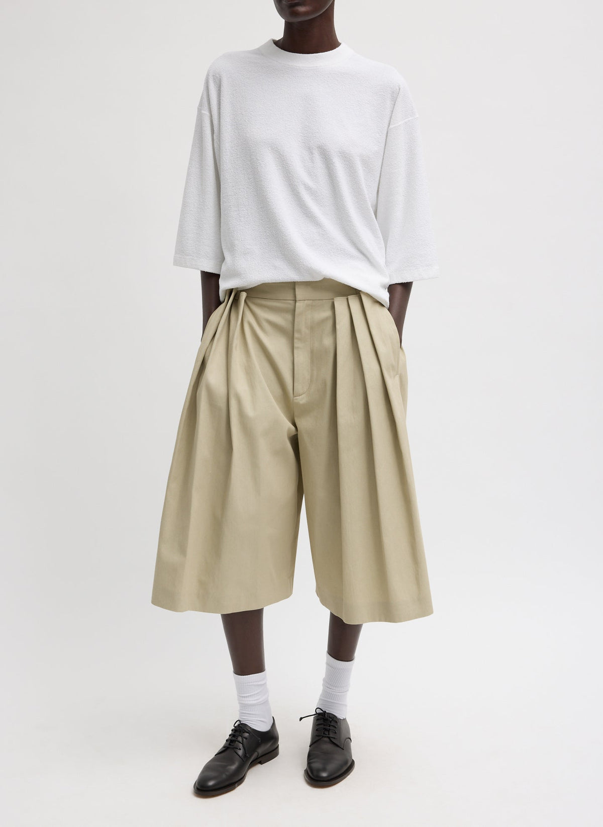 Sable Oversized Easy T-Shirt White - Tibi