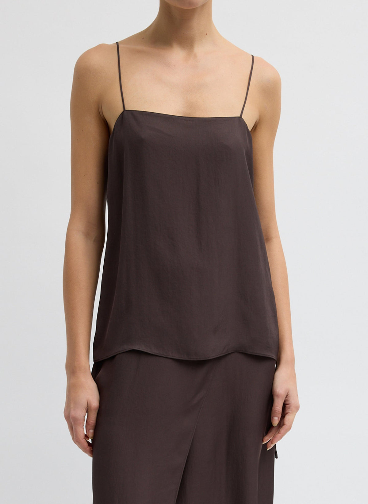 Summer Slip Cami Chocolate Brown - Tibi