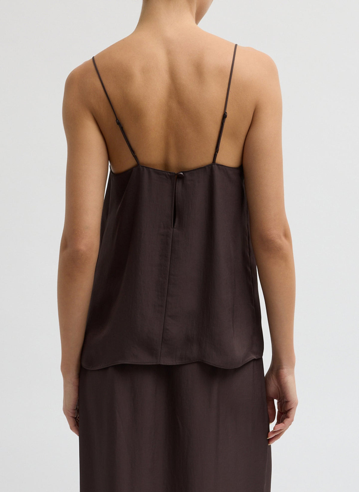Summer Slip Cami Chocolate Brown - Tibi