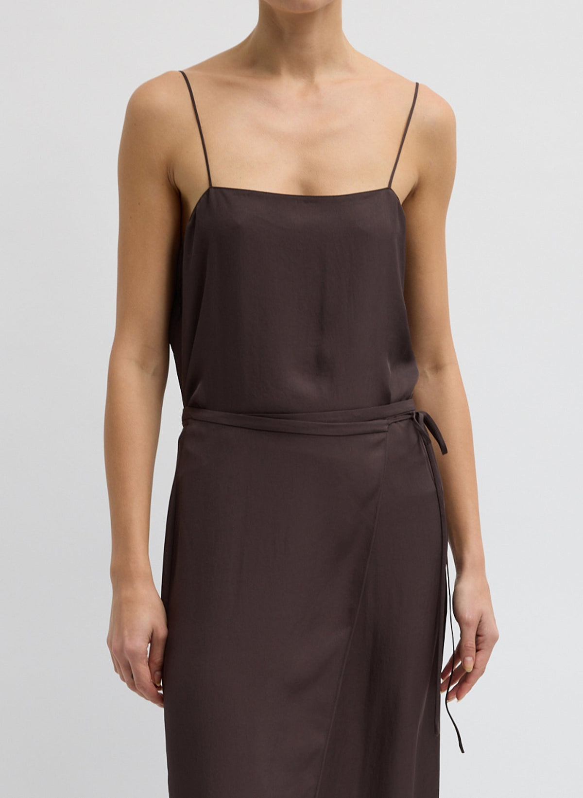 Summer Slip Cami Chocolate Brown - Tibi