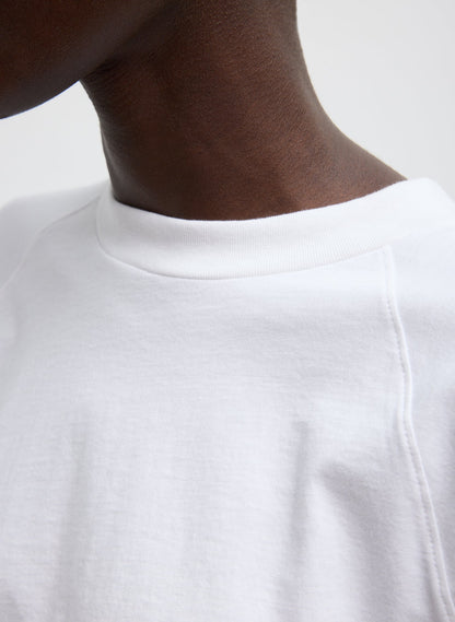 Short Sleeve T-Shirt With Shirred Back White - Tibi