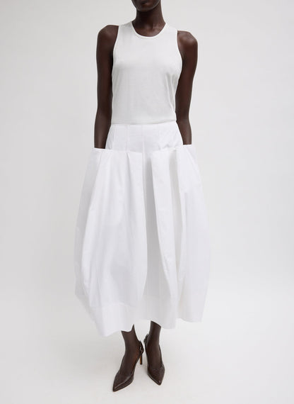 Crewneck Racerback Bodysuit White - Tibi