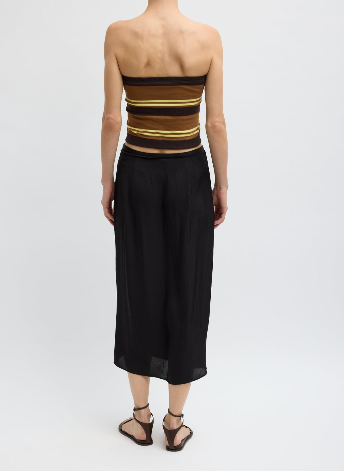 Summer Slip Wrap Skirt Black - Tibi