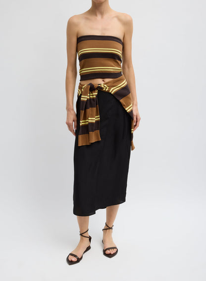 Summer Slip Wrap Skirt Black - Tibi