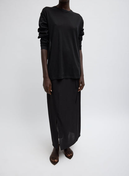 Summer Slip Wrap Skirt Black - Tibi