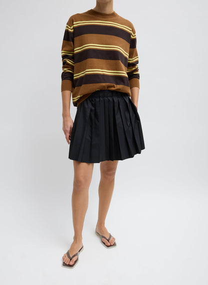 Summer Nylon Pull On Mini Skirt Black - Tibi
