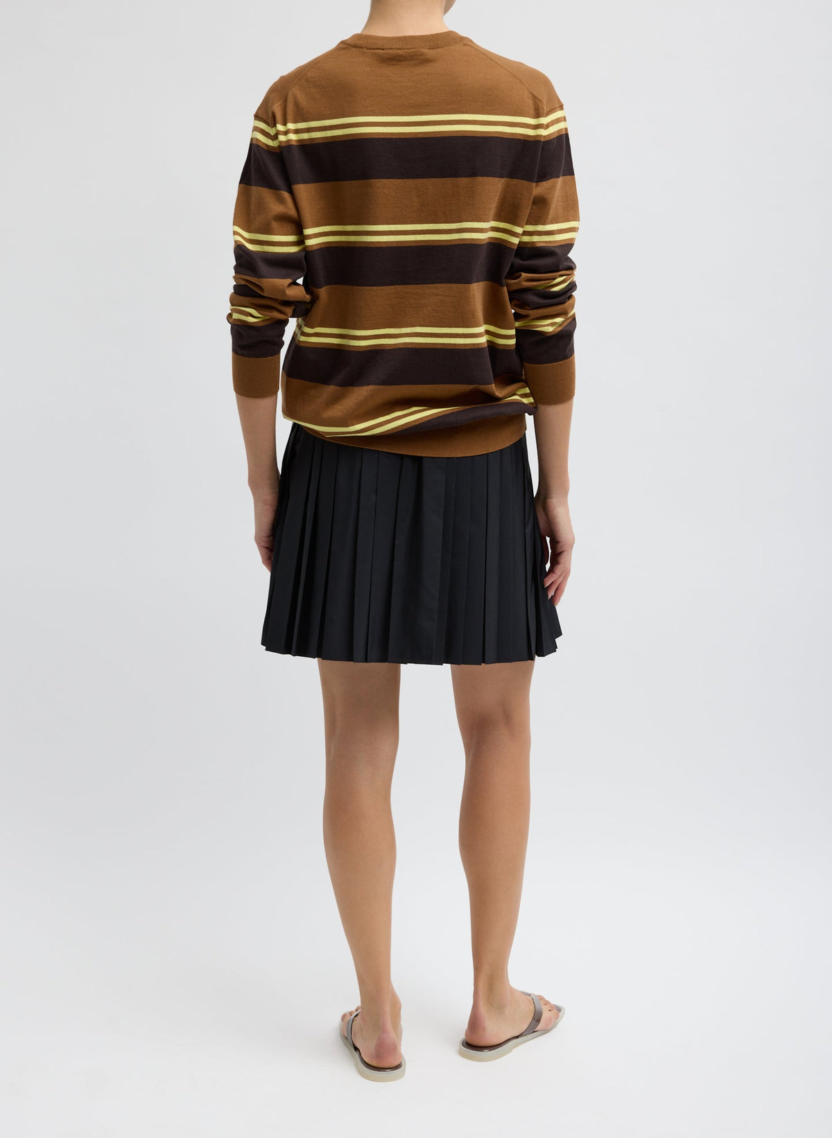 Summer Nylon Pull On Mini Skirt Black - Tibi