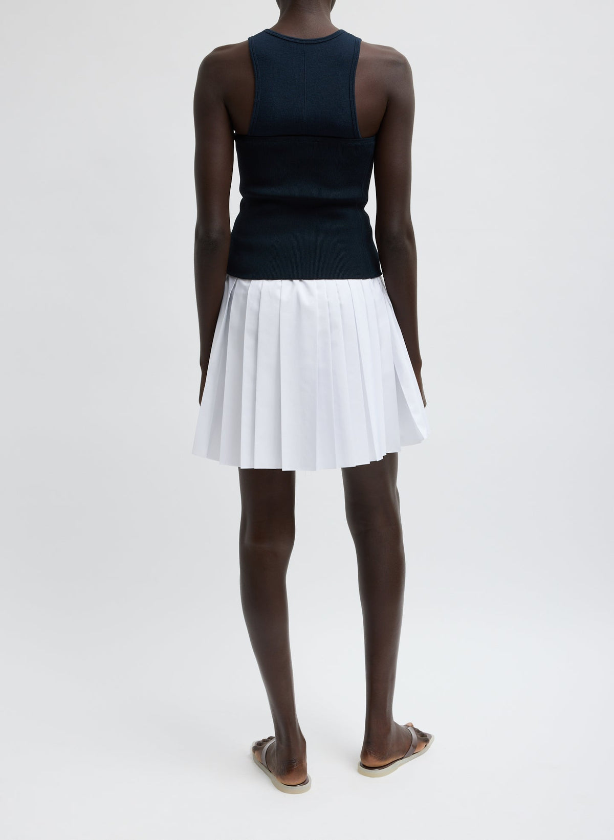 Summer Nylon Pull On Mini Skirt White - Tibi