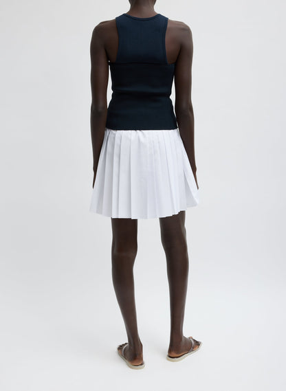 Summer Nylon Pull On Mini Skirt White - Tibi
