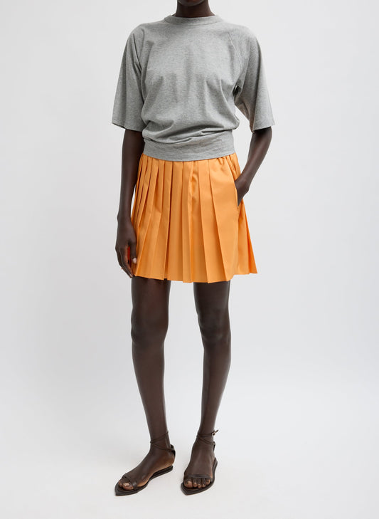 Summer Nylon Pull On Mini Skirt Orange - Tibi