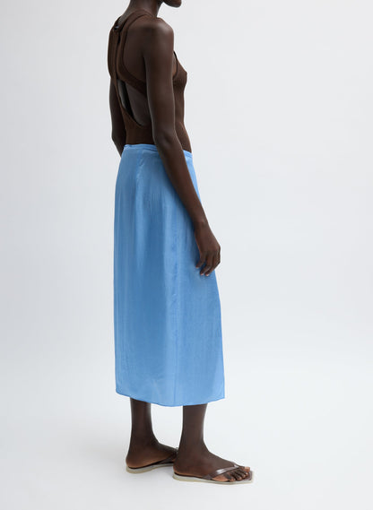 Summer Slip Wrap Skirt Baby Blue - Tibi