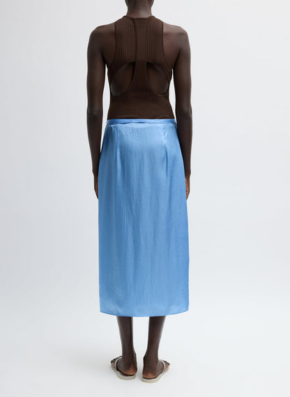 Summer Slip Wrap Skirt Baby Blue - Tibi
