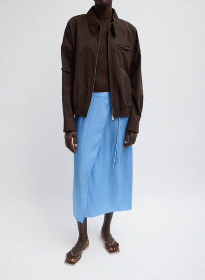 Summer Slip Wrap Skirt Baby Blue - Tibi