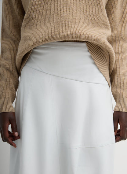 Leather Asymmetrical Balloon Skirt Optic White - Tibi